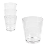 4x Camping Glas - 325 ml - stapelbar - klar - Gläser Set - Party Trinkgläser Kunststoff