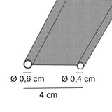 Doppelkederband - Kederband Ø6mm und Ø4mm Band 4 cm breit Adapter für Wohnwagen Wohnmobil Caravan | Zeltkeder Vorzelt - Keder Verbindung - robust und biegsam - grau - Dualkeder Textilmantel