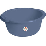12x Schüssel 9 Liter rund Ø35x15 cm Blau - Haushaltsschüssel Waschschüssel | Universal Küchenschüssel Spülschüssel Kunststoff Fußbad Pflege - nestbar