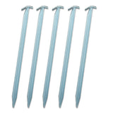 5 Stück Stahl Hering 40 cm - T-Profil -  Felsnagel Zelthering harter Boden Zeltnagel Zeltpflock Erdspieß Camping Zubehör Outdoor Set