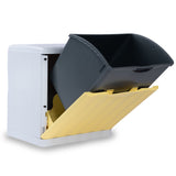 Mülleimer 20 Liter mit Kippfunktion Modulsystem - 40x40x30cm - separater Eimer - Mülltrennung Recycling Abfallsammler - Wandbefestigung - Müll Papierkorb Abfalleimer Abfallbehälter