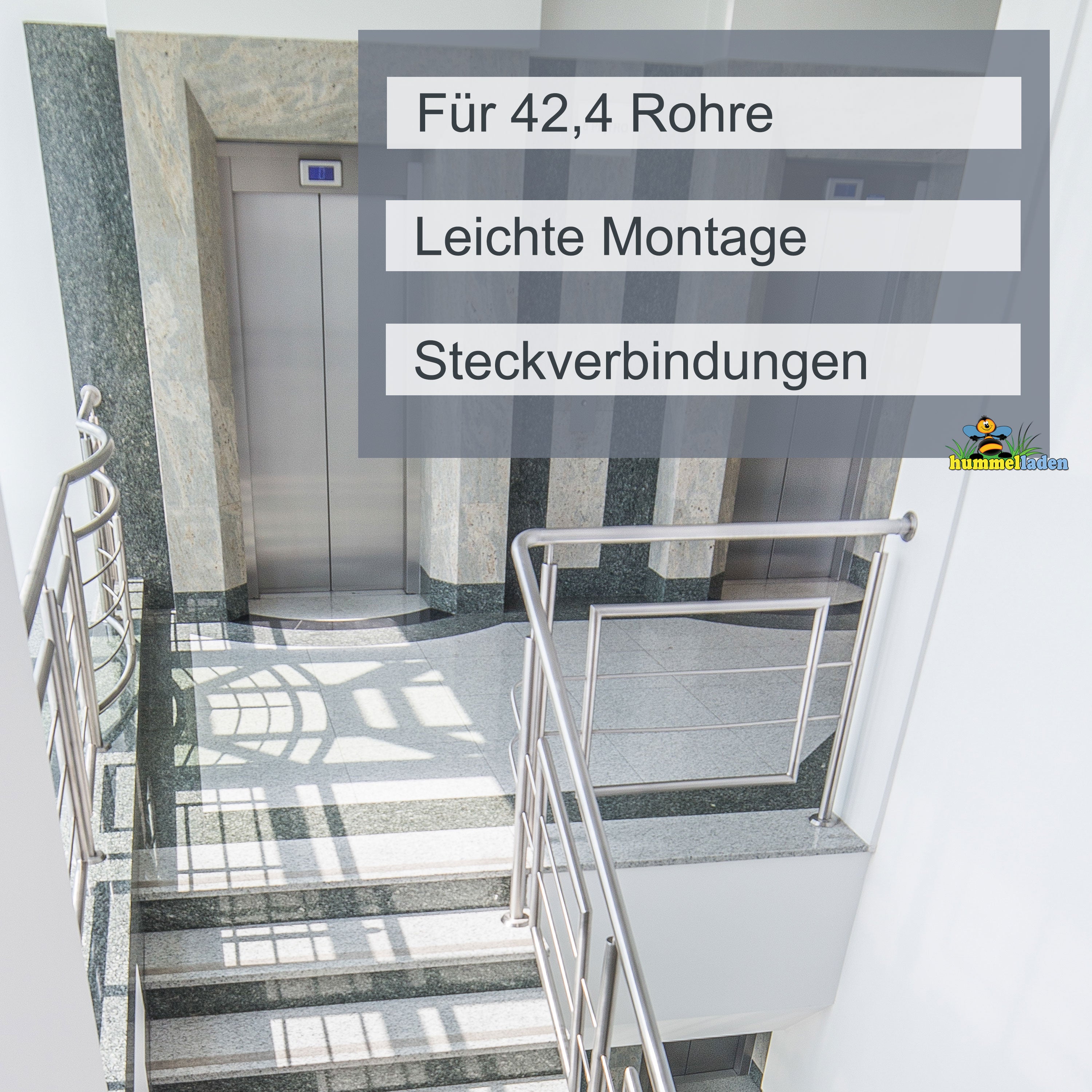 Edelstahl Rohr V2A ø 42,4/2mm, 6m Handlauf Geländer Stange Balkon In - Foto 12