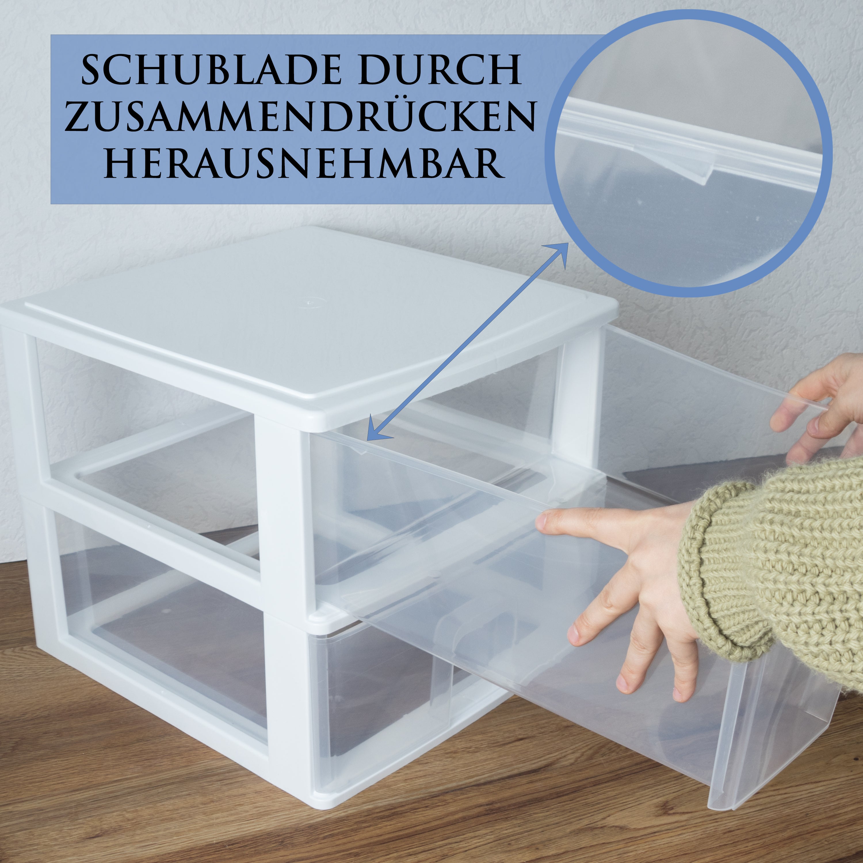 Schubladenbox DIN A4 35,5x26,5 weiss
