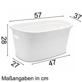 91100 - Stefanplast Wäschekorb DOMUS 35 Liter WEISS