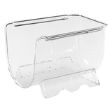 Flaschenregal Kühlschrank-Organizer 20,5x12x11 cm durchsichtig stapelbar - Aufbewahrungsbox Fridge Organizer Flaschenhalter Flaschenständer Kühlschrankbox BPA-frei transparent Küchenschrank Box
