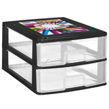 Schubladenbox DIN A4 35,5x26,5 - Kunststoff Drawer Tower Box Organizer für Schreibtisch Easy-Pull-System