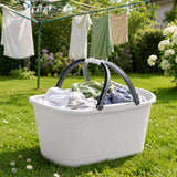 91200 - Stefanplast Wäschekorb DOMUS 35 Liter mit 2 Henkeln WEISS