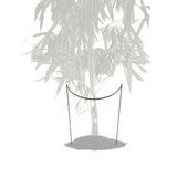 Pflanzenstütze Staudenstütze halbrund - Ø 38 cm - 100 cm hoch aus 4mm kunststoffummantelten Draht - Für den Garten - Metal - Buschstütze - Staudenstütze - Pflanzbogen Staudenhalter Rankhilfe Pflanzenring