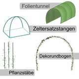 Fiberglas Zeltstange Ø 12,5 mm - 400 cm aus 7 Segmenten - mit Gummizug und Einfädelhilfe Zeltgestänge Zeltstangen - Ersatzstangen für Zelte Kürzbar - Biegeradius 120 cm