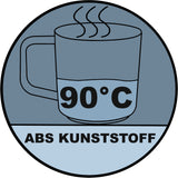 ABS Tassenset non-slip elegante Farben 4 Tassen á 350 ml - grün weiß Campinggeschirr Geschirr Personen Picknick Camping Outdoor