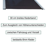 30 cm breites Doppel-Kederband 6mm Keder Drive-away Kit Ausgleich Höhenunterschied Vorzelt Wohnwagen Zubehör Befestigung Camping Schwarz