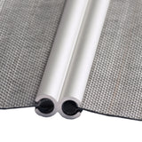 Alu Doppelkederschiene 1 Meter Kederleiste Ø8mm (passend für 5-7mm Keder) - Aluminium Leiste Kederprofil für Wohnwagen Wohnmobil - Zelt Vorzelt Schürzenleiste Vorzeltschiene