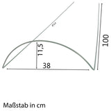 Pflanzenstütze Staudenstütze halbrund - Ø 38 cm - 100 cm hoch aus 4mm kunststoffummantelten Draht - Für den Garten - Metal - Buschstütze - Staudenstütze - Pflanzbogen Staudenhalter Rankhilfe Pflanzenring