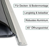 Alu Kederschiene - 1,2 Meter - Kederleiste - Neigung 45° - Ø10mm (passend für 7-9mm Keder) Weiss Aluminium Kederprofil Leiste für Wohnwagen Wohnmobil Vorzelt Sonnensegel Schürzenleiste Vorzeltschiene