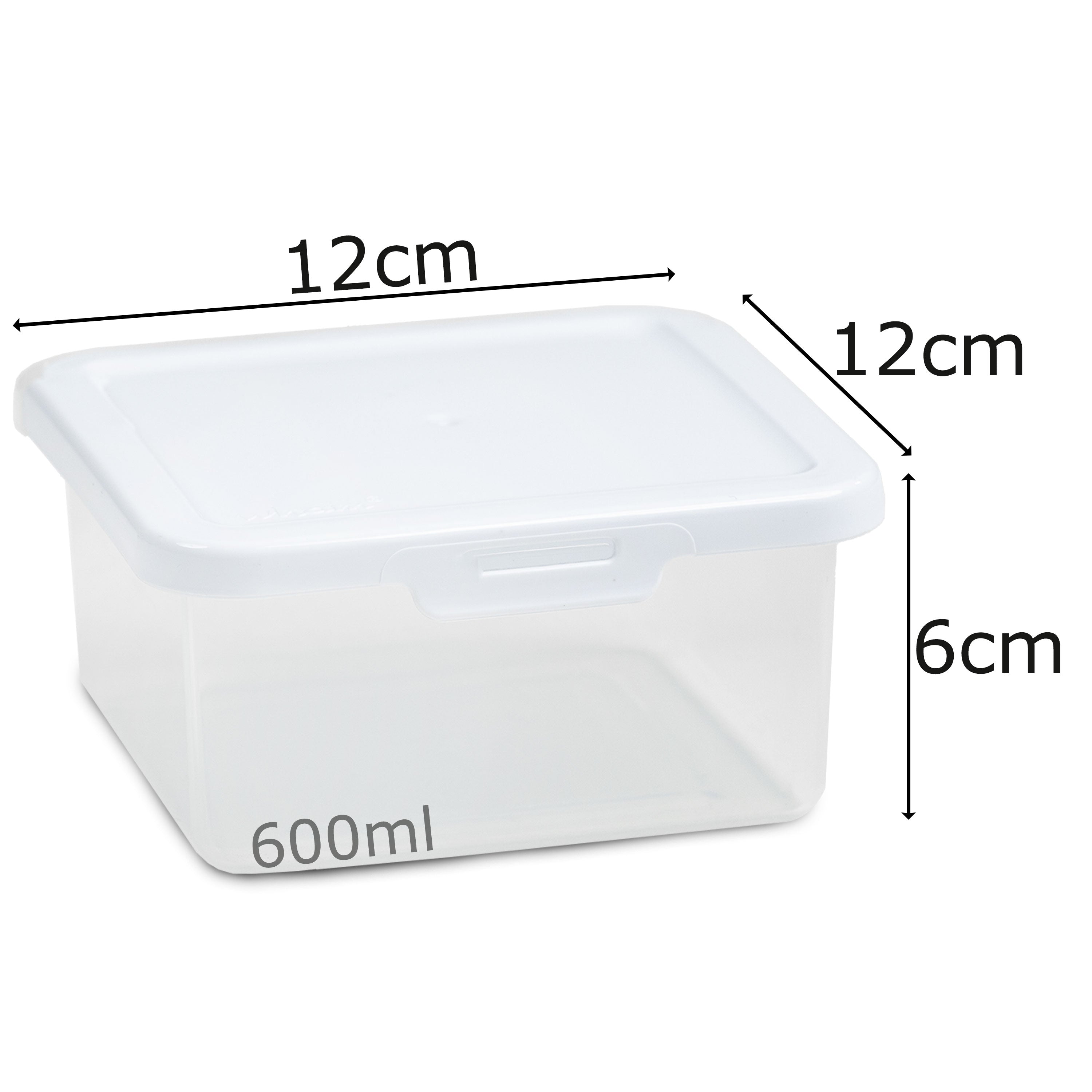 Kleine Vorratsdosen Set 600ml - 12x12x6 cm - quadratisch
