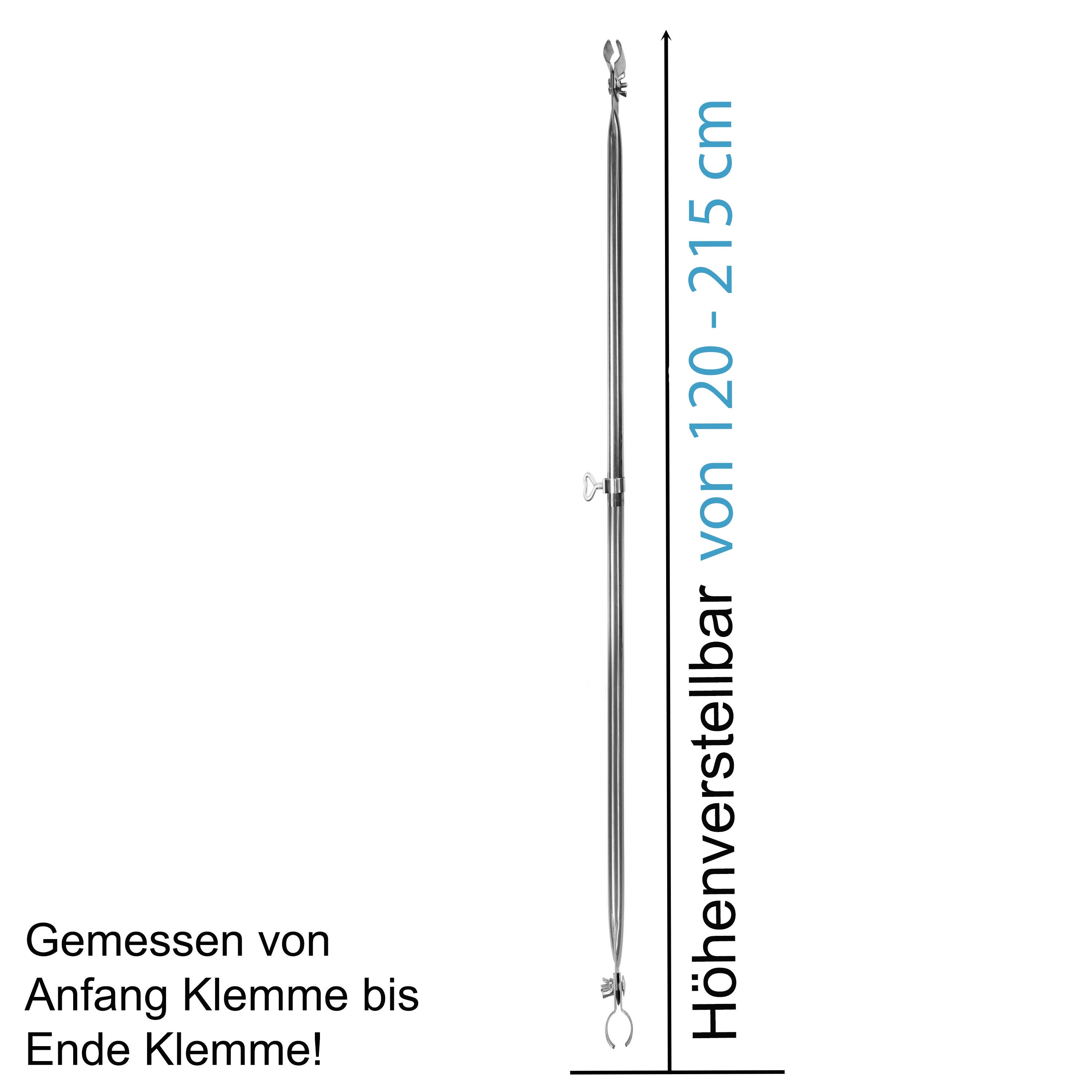 klemmen für zeltstangen Stahl Zeltstange Verandastange - mit 2x Klemmen